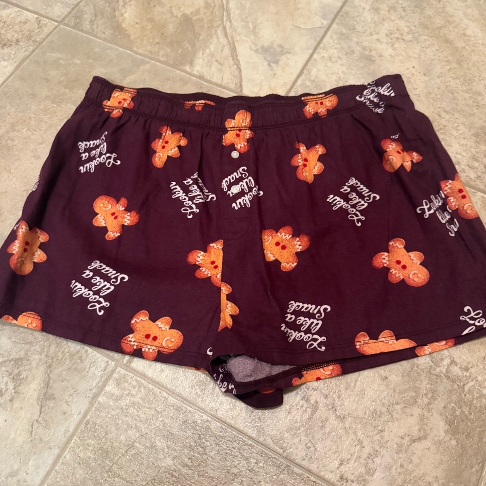 PINK Victoria's Secret gingerbread Lounge Shorts